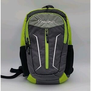 Piscifun Insulated Backpack Cooler Green Gray Pockets Camping Hiking Backpacking